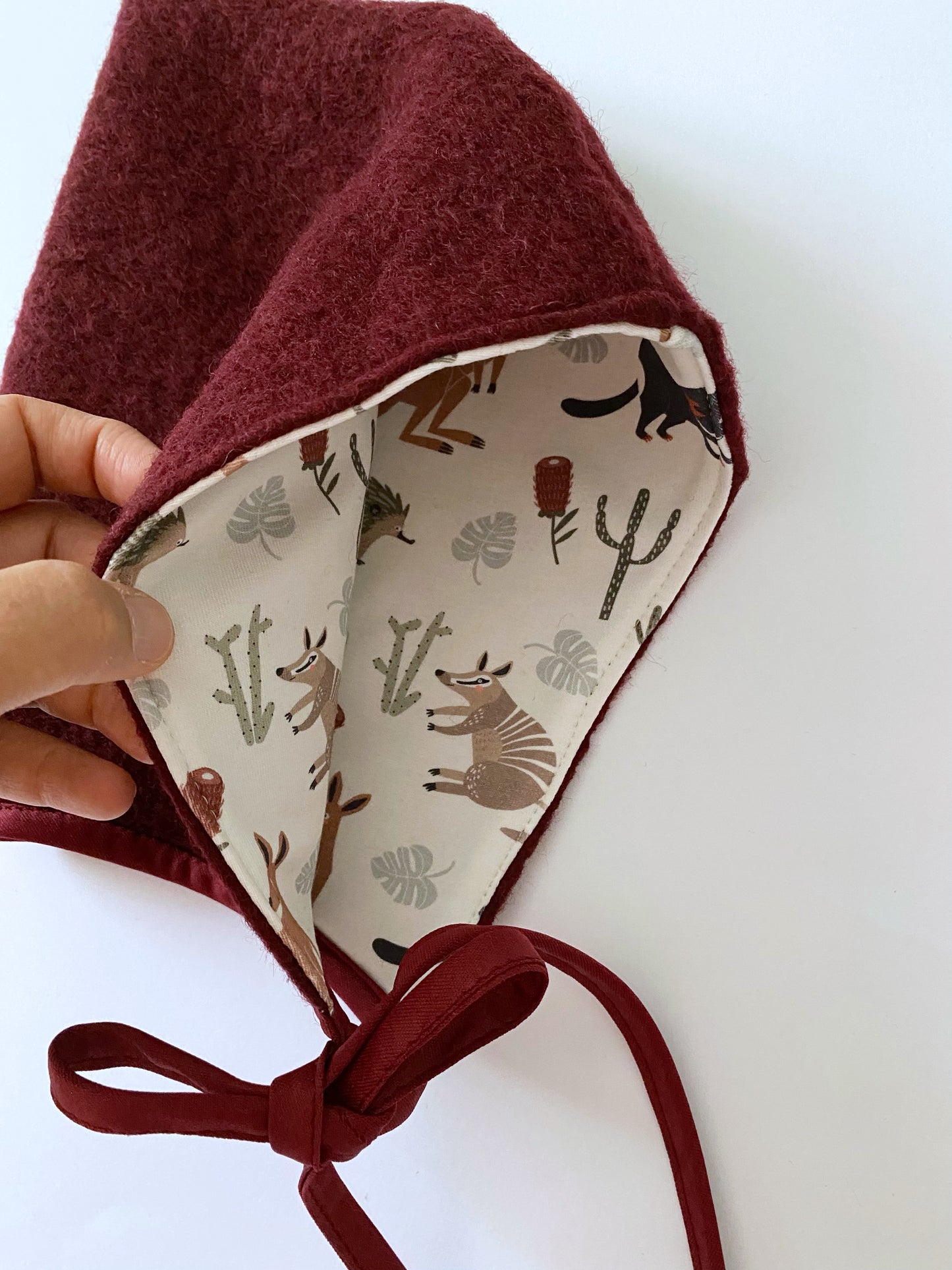 Cuffietta Bonnet Lana Cotta