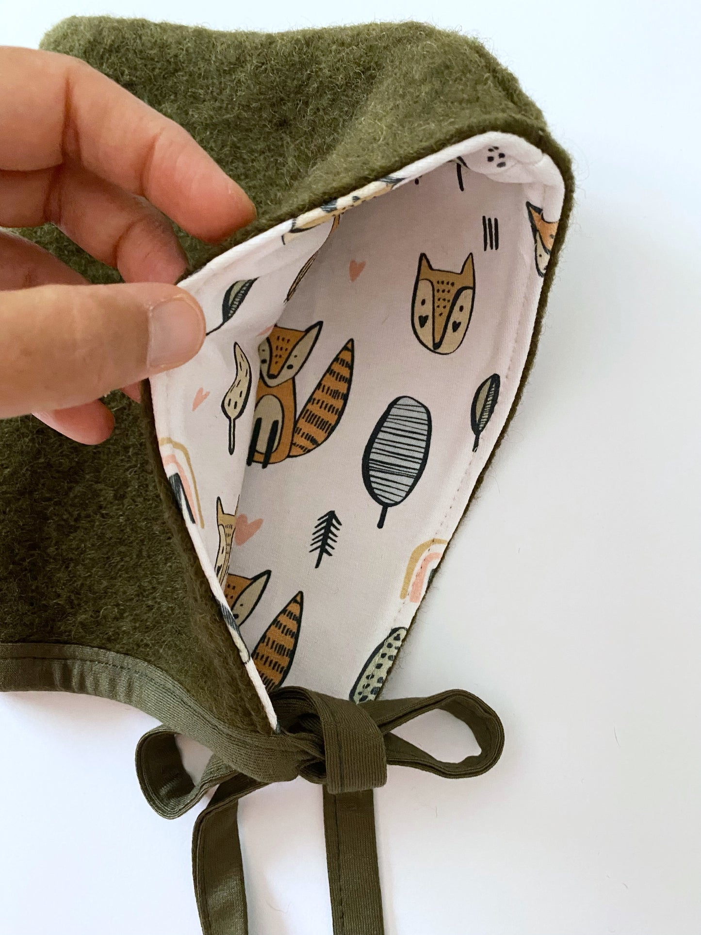 Cuffietta Bonnet Lana Cotta