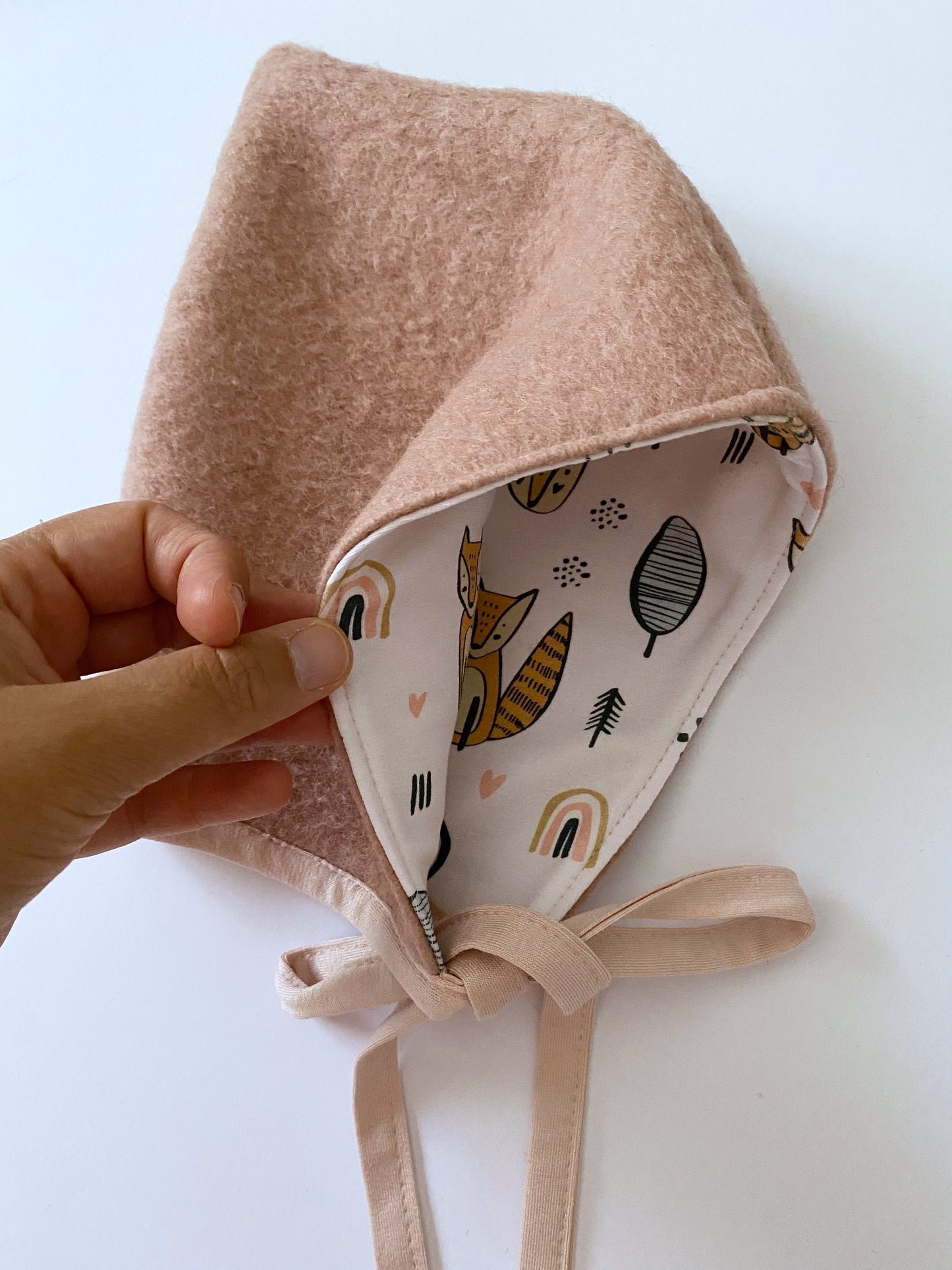 Cuffietta Bonnet Lana Cotta