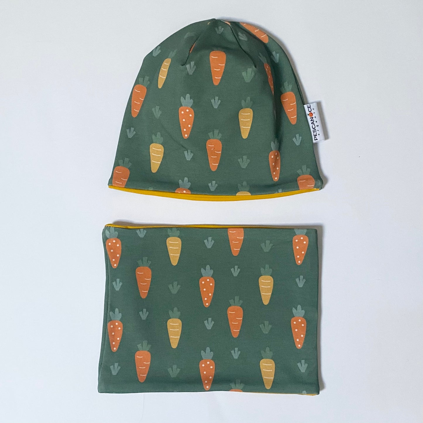 Berretto + Scaldacollo Reversibile Carote