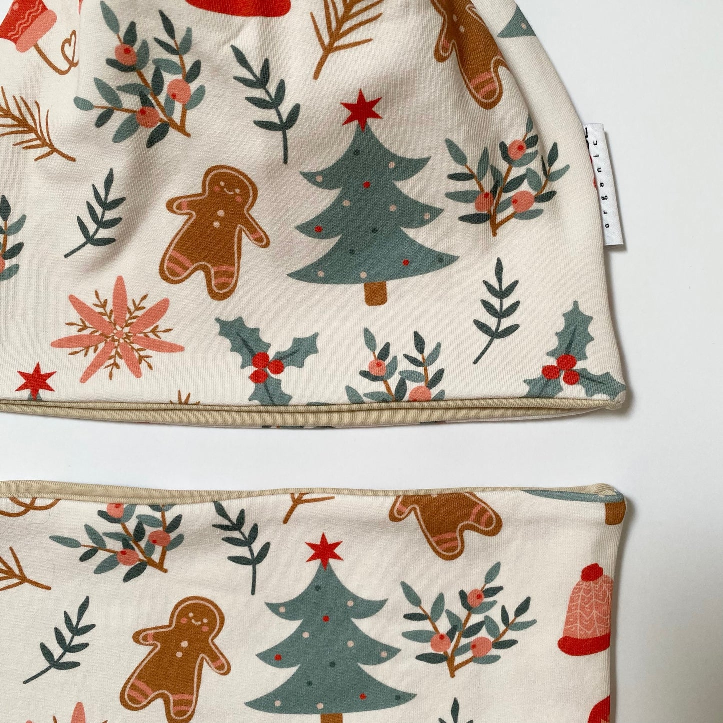 Berretto + Scaldacollo Reversibile Tiny Xmas