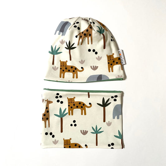 Berretto + Scaldacollo reversibili Leo