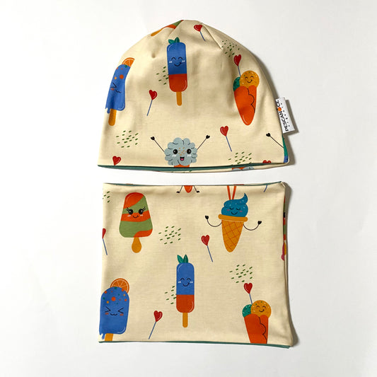 Berretto + Scaldacollo reversibili Gelati