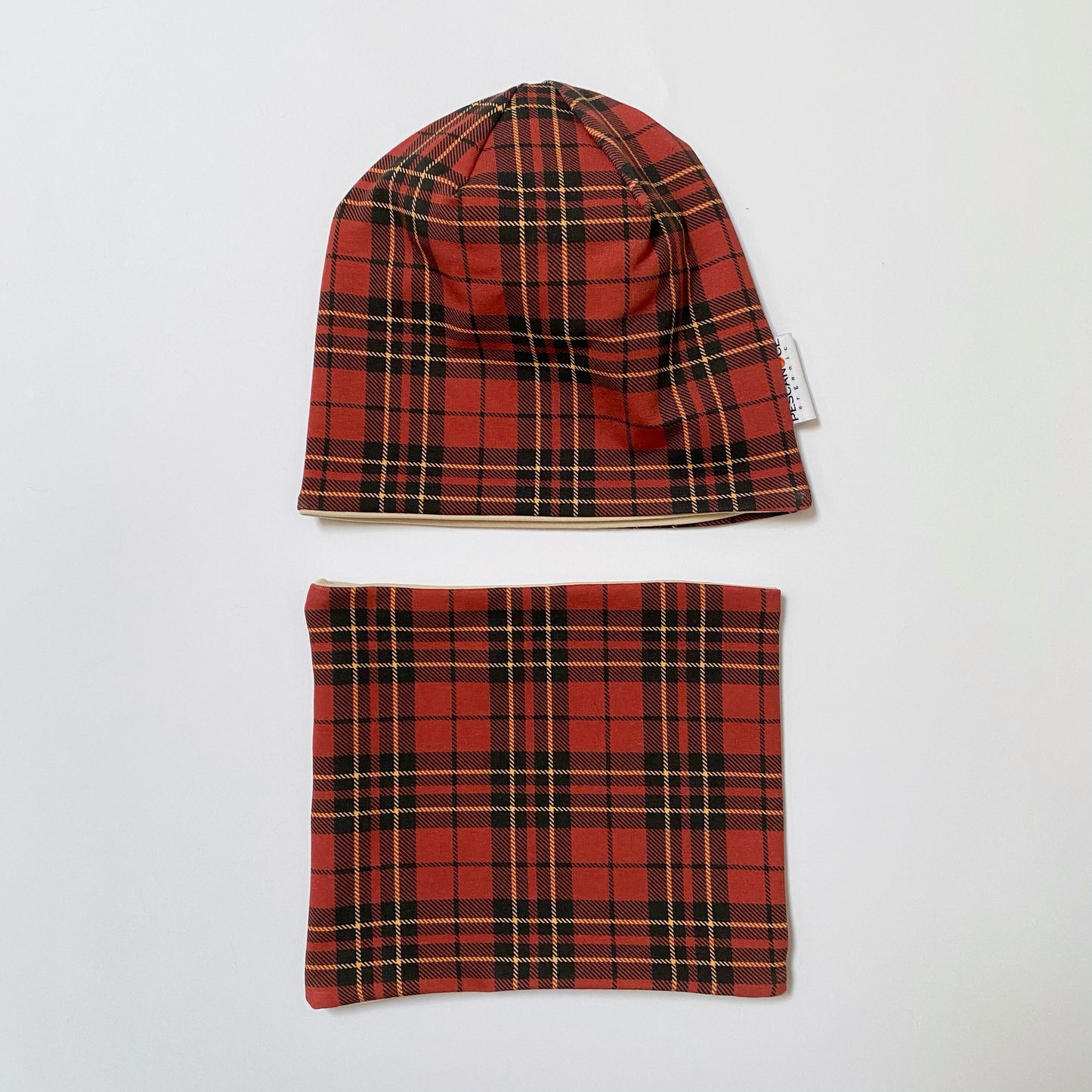 Berretto + Scaldacollo Reversibile Tartan